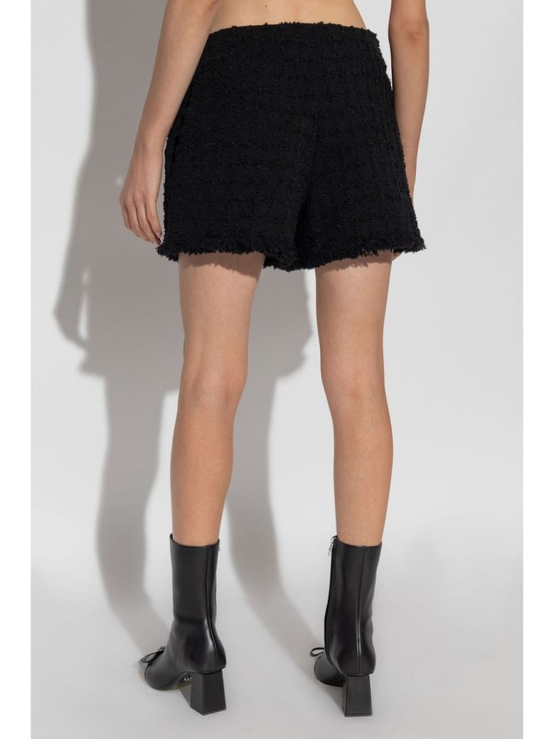 bouclé tweed shorts by Selfnex