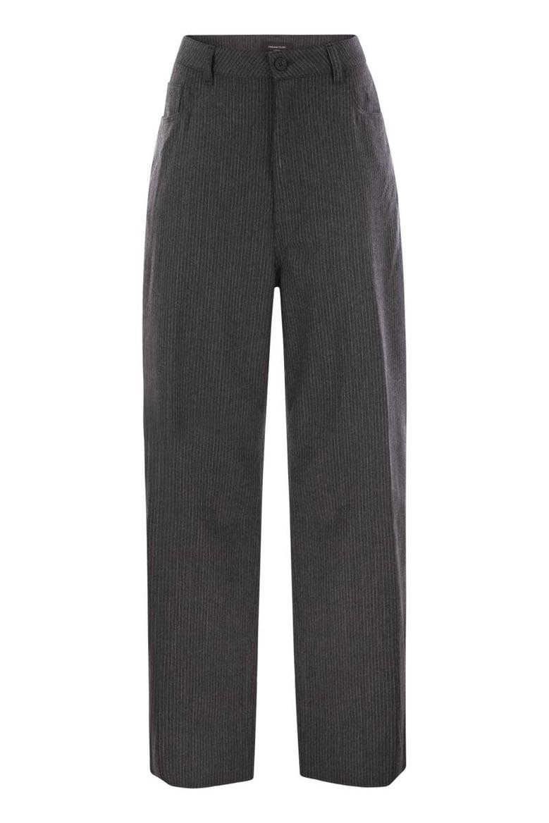 5-pocket virgin wool pinstripe trousers by Selfnex