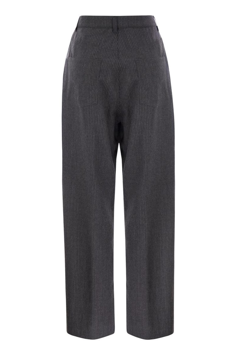5-pocket virgin wool pinstripe trousers by Selfnex