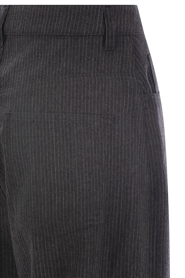 5-pocket virgin wool pinstripe trousers by Selfnex