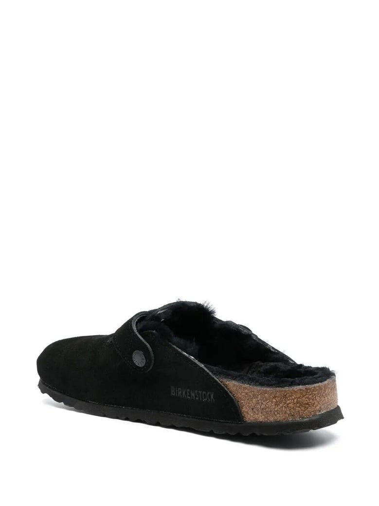 boston shearling suede leather slippers by Selfnex