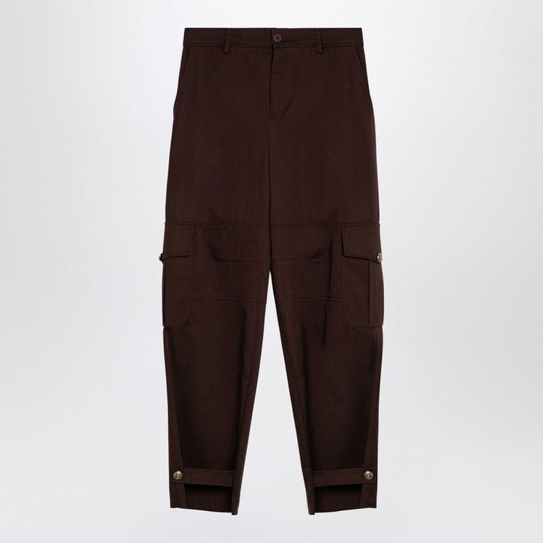 brown wide cargo trousers by Selfnex