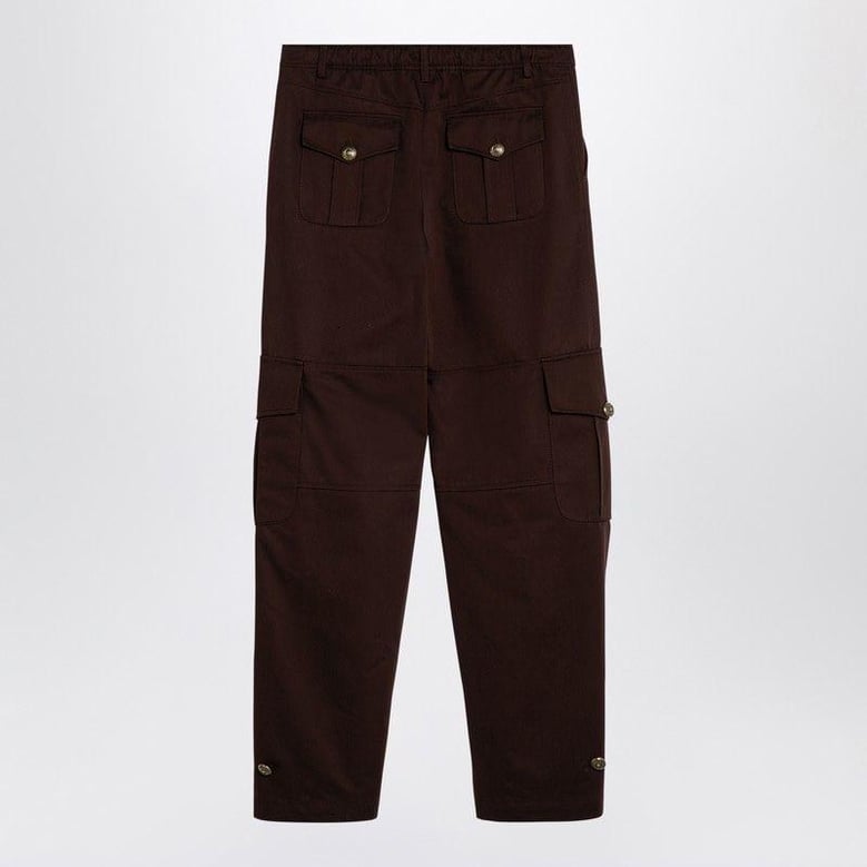 brown wide cargo trousers by Selfnex