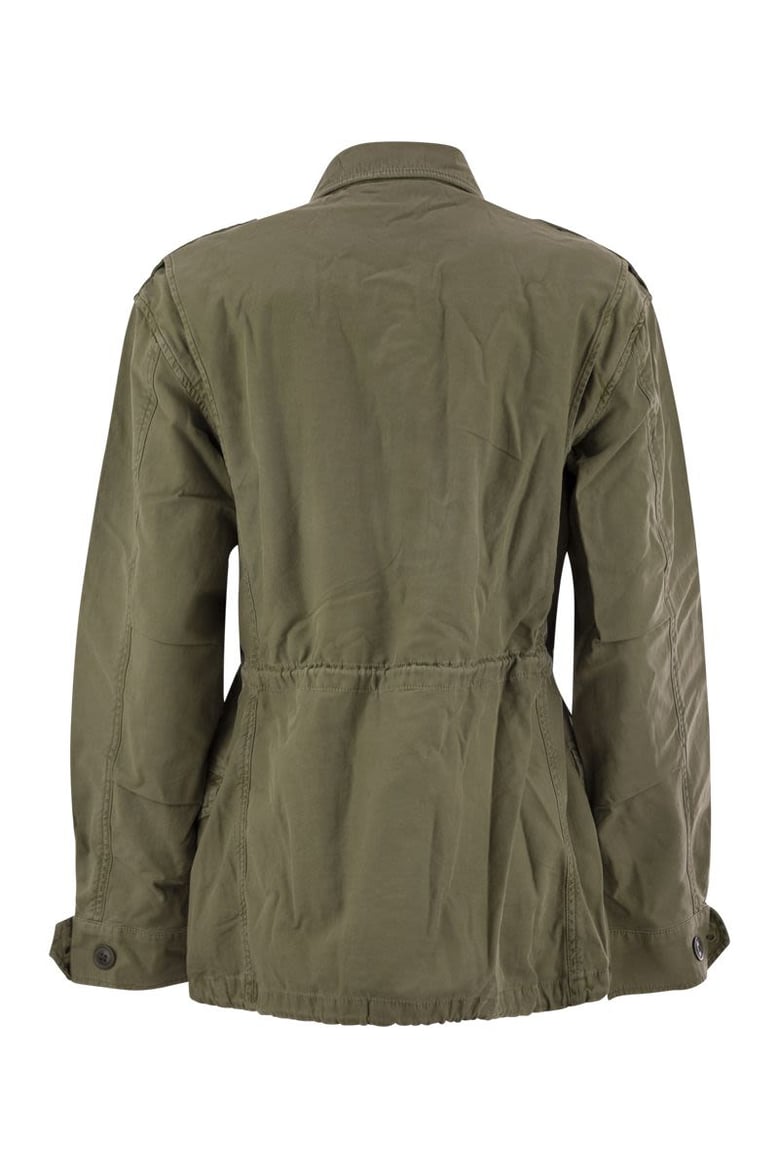 cotton twill military jacket by Selfnex