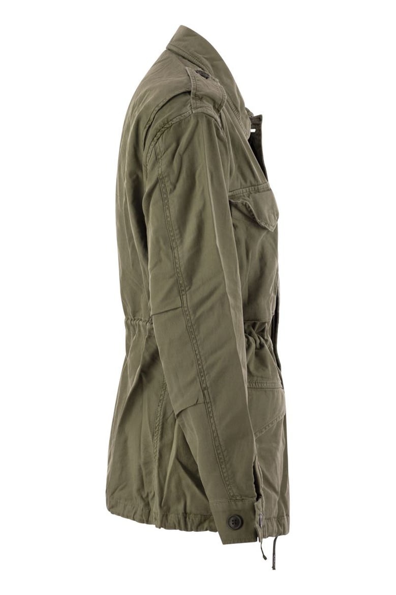 cotton twill military jacket by Selfnex