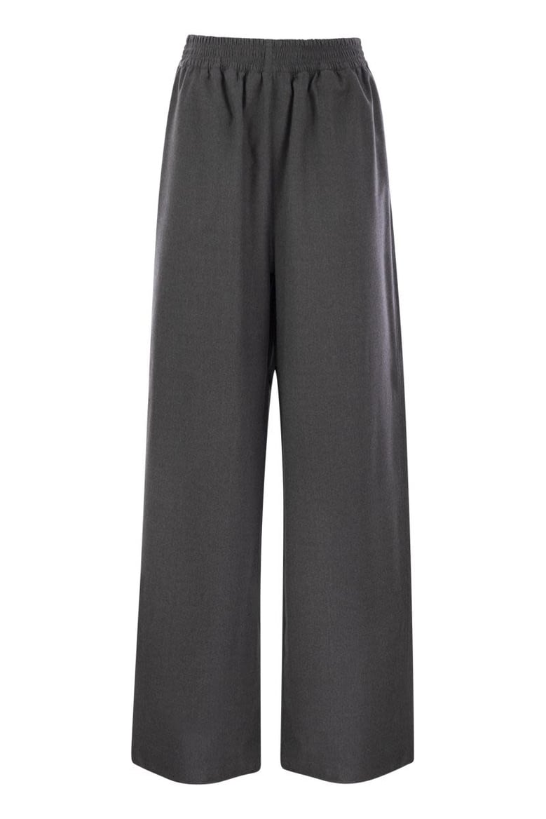 wide flannel trousers by Selfnex