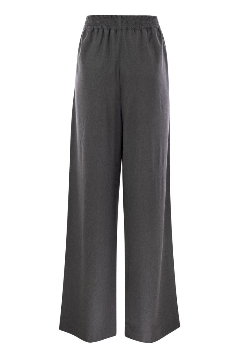 wide flannel trousers by Selfnex