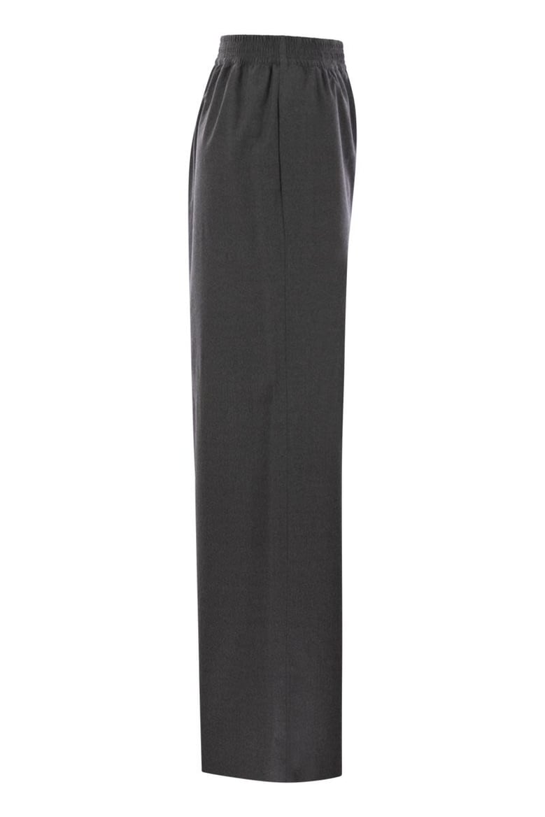 wide flannel trousers by Selfnex