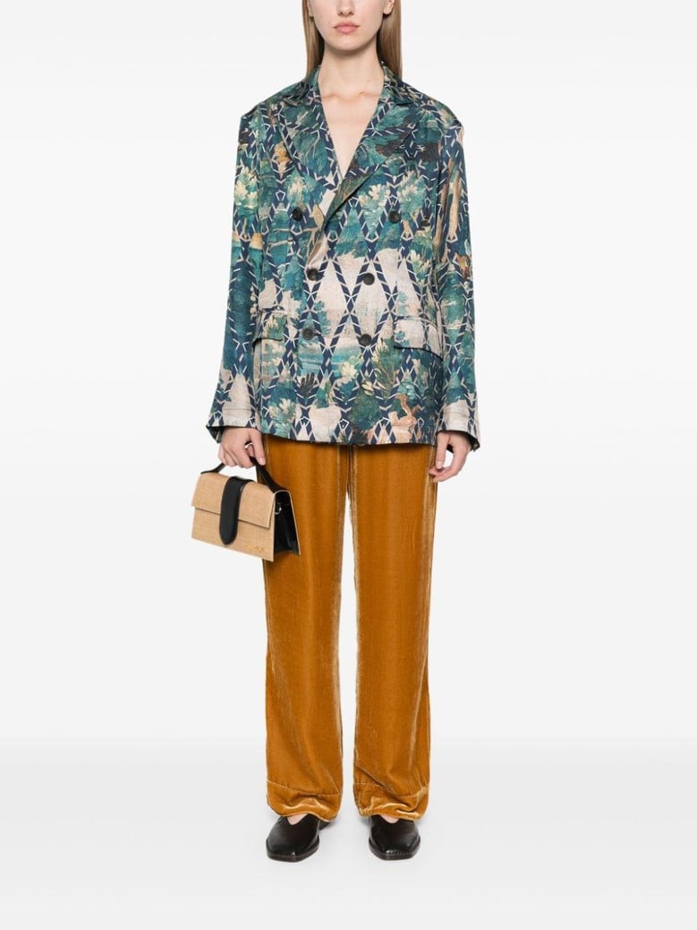 printed silk jacket by Selfnex