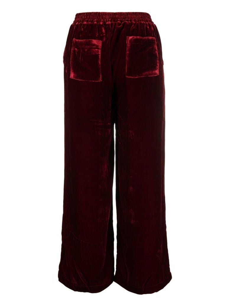 velvet wide-leg trousers by Selfnex