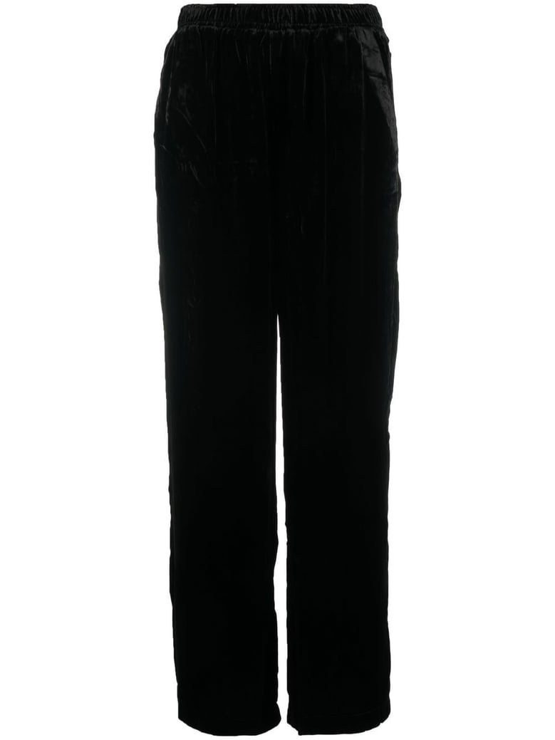 velvet wide-leg trousers by Selfnex