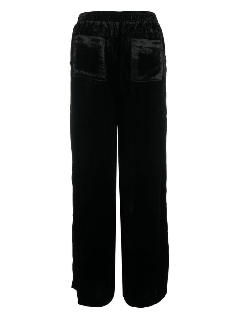 velvet wide-leg trousers by Selfnex