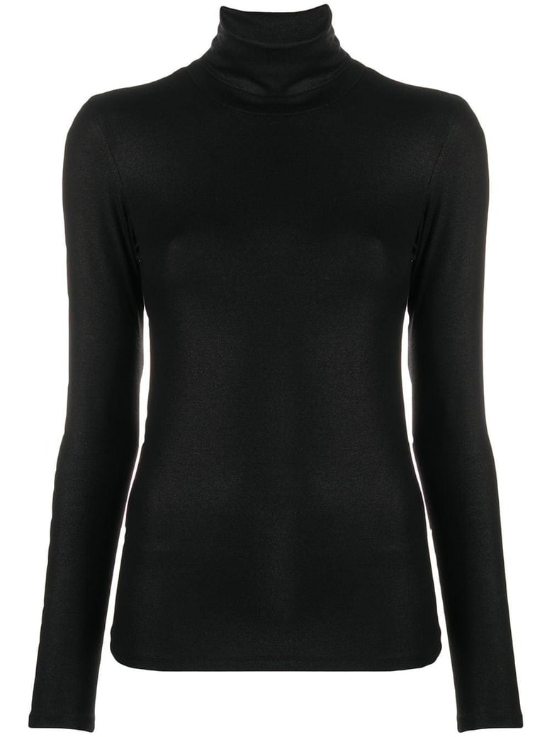 lurex high-neck sweater by Selfnex
