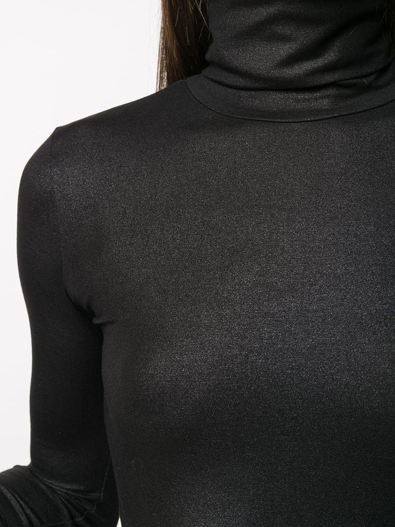 lurex high-neck sweater by Selfnex