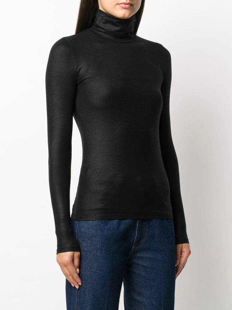 lurex high-neck sweater by Selfnex