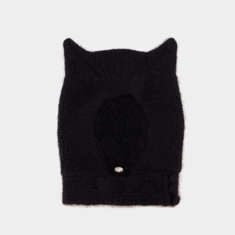 knitted horn beanie hat by Selfnex