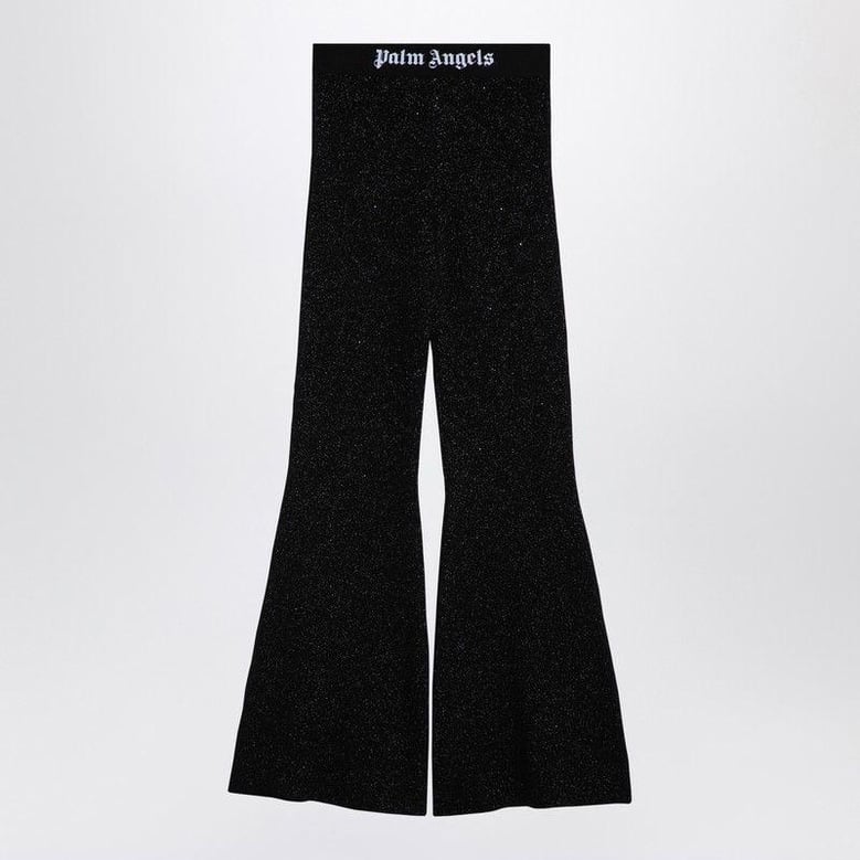 logo lurex flared trousers by Selfnex