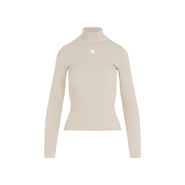 courrèges roll neck ribbed jumper by Selfnex
