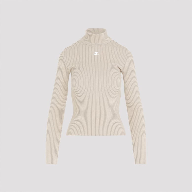 courrèges roll neck ribbed jumper by Selfnex