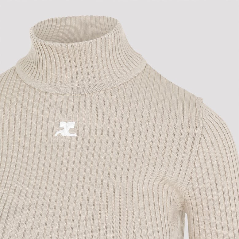 courrèges roll neck ribbed jumper by Selfnex