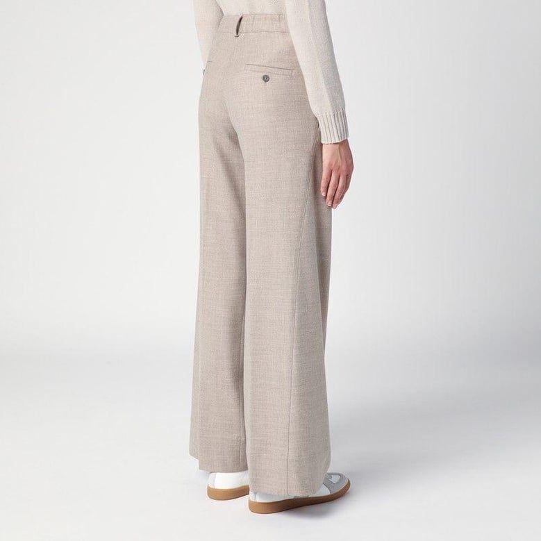 grey mélange wool trousers by Selfnex