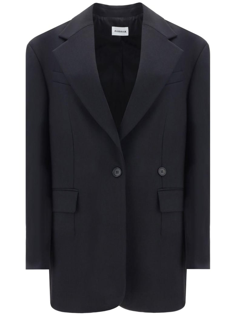 wool single-breasted blazer jacket by Selfnex