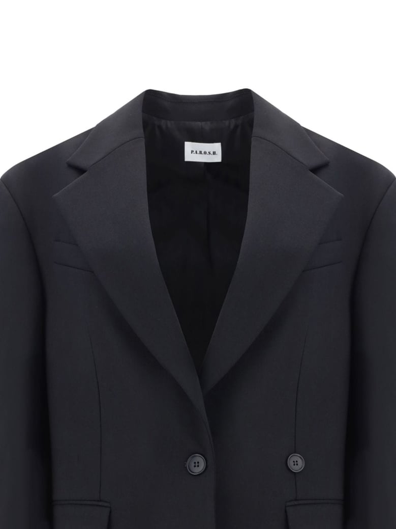 wool single-breasted blazer jacket by Selfnex