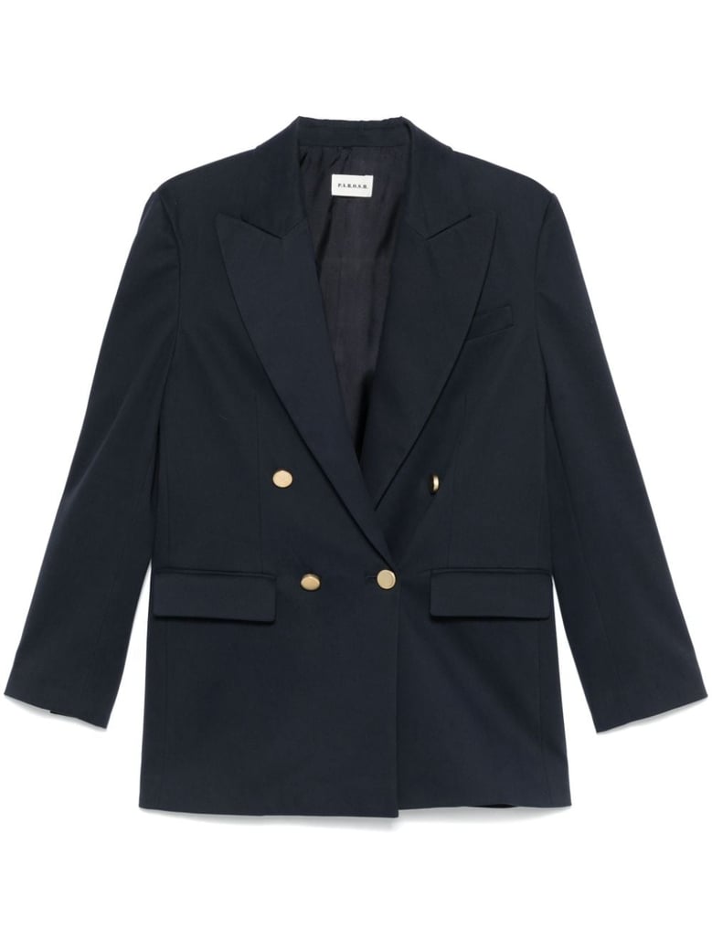 crew cotton blend blazer jacket by Selfnex