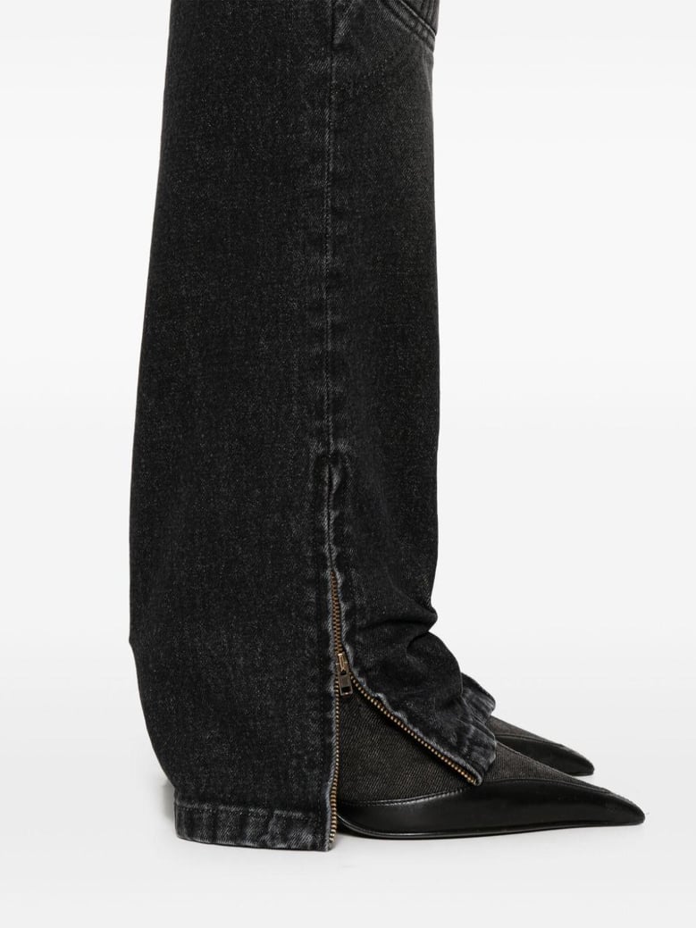 padded deatils denim jeans by Selfnex