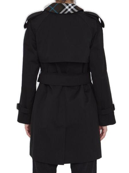 cotton gabardine weave detachable collar check pattern by Selfnex