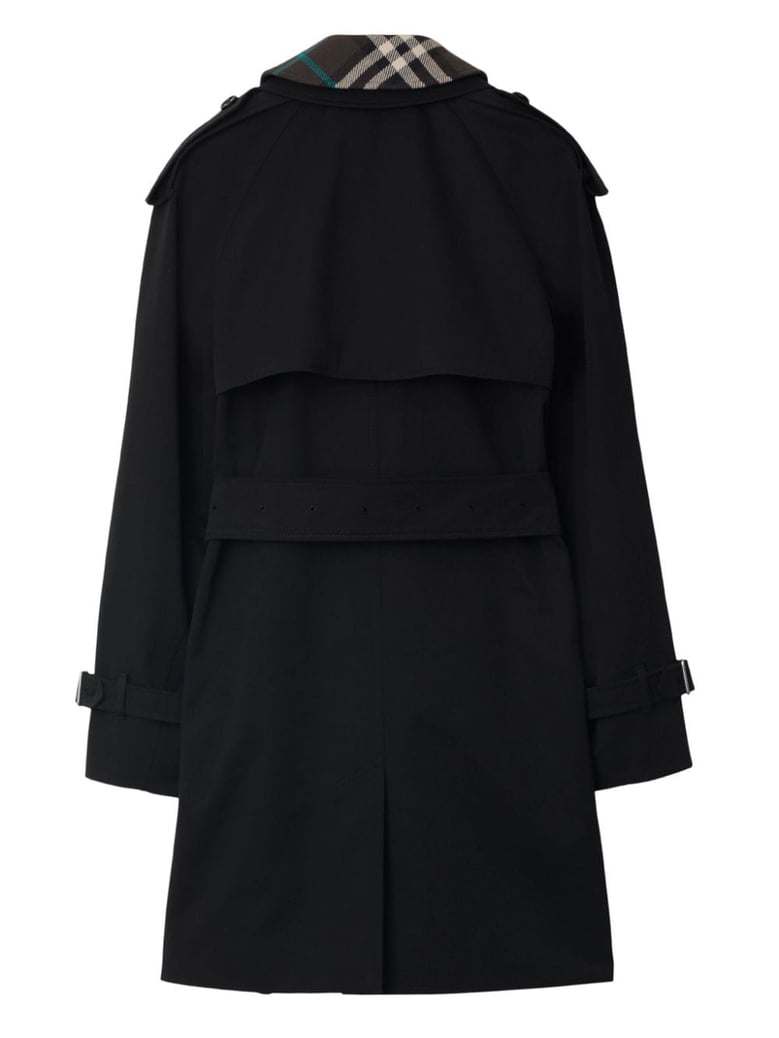 cotton gabardine weave detachable collar check pattern by Selfnex