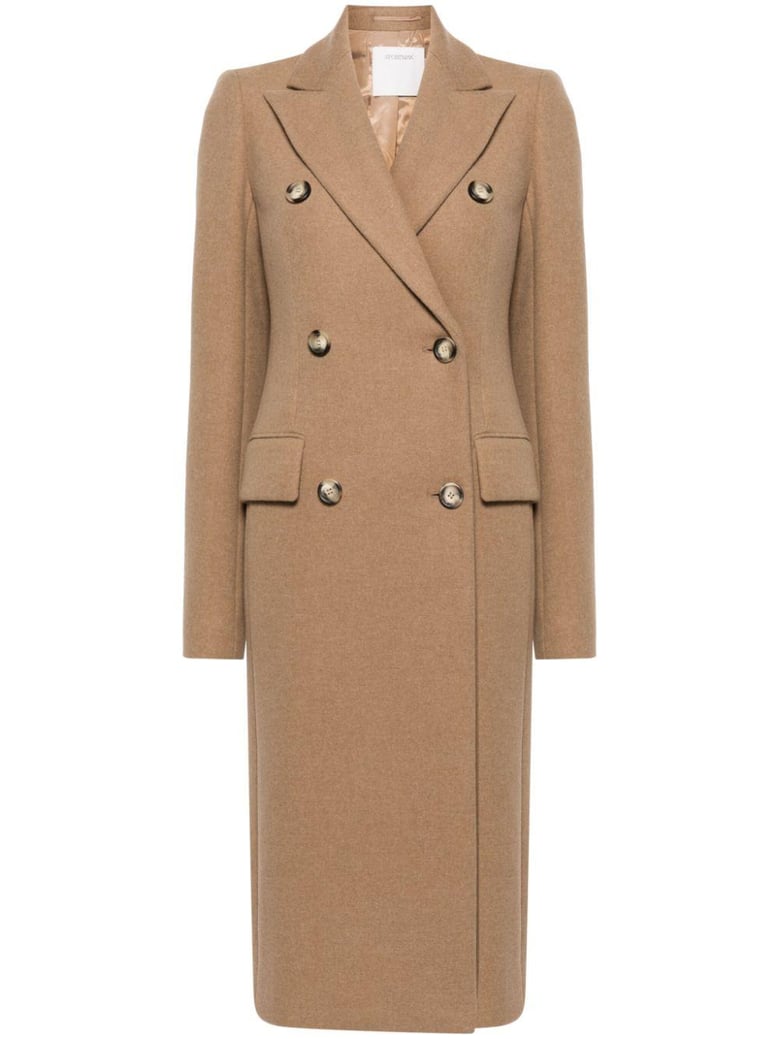 wool double-breasted coat by Selfnex