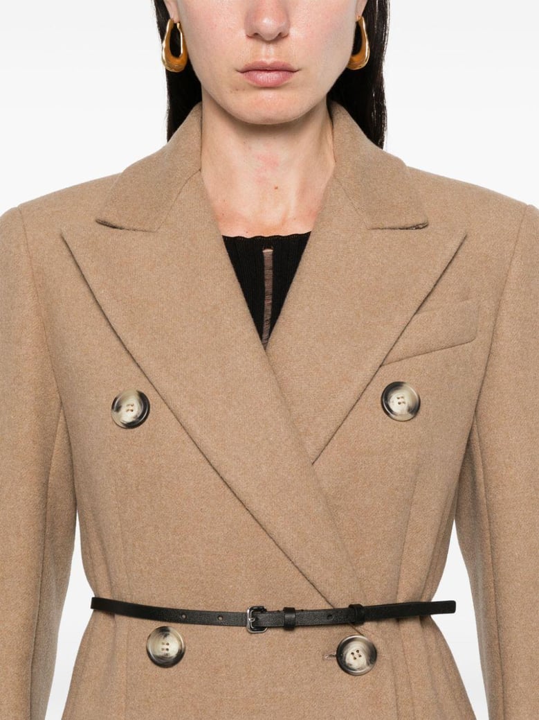 wool double-breasted coat by Selfnex