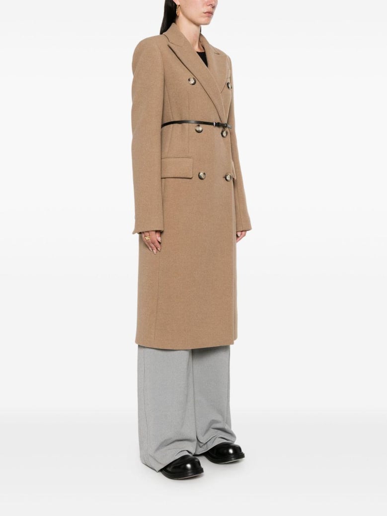 wool double-breasted coat by Selfnex