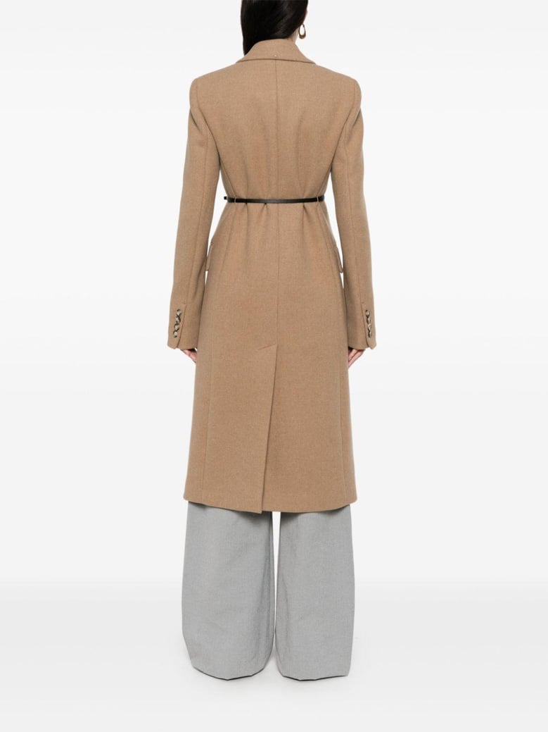 wool double-breasted coat by Selfnex