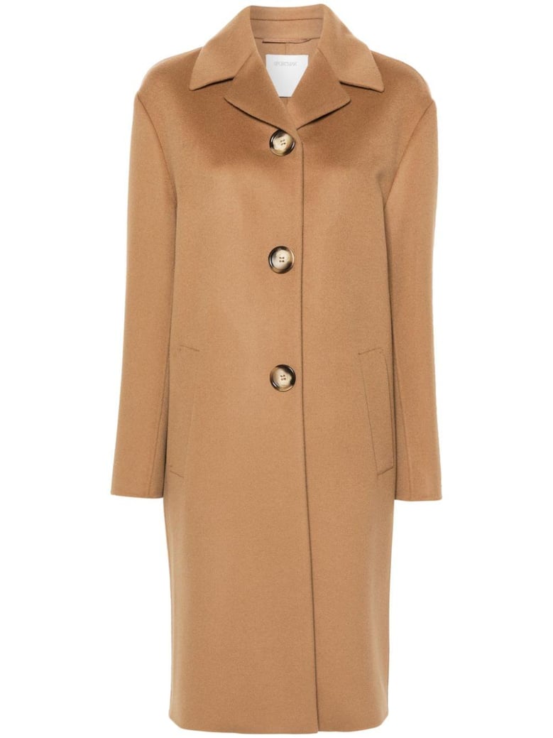 wool midi coat by Selfnex
