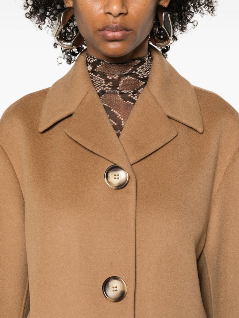 wool midi coat by Selfnex