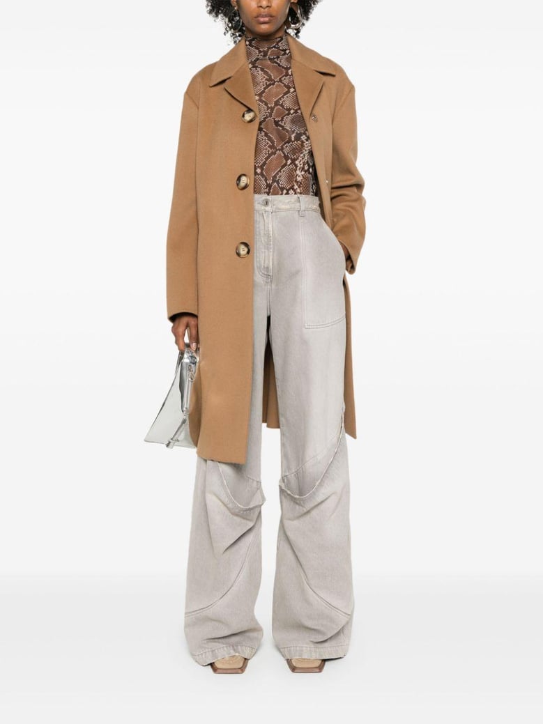 wool midi coat by Selfnex