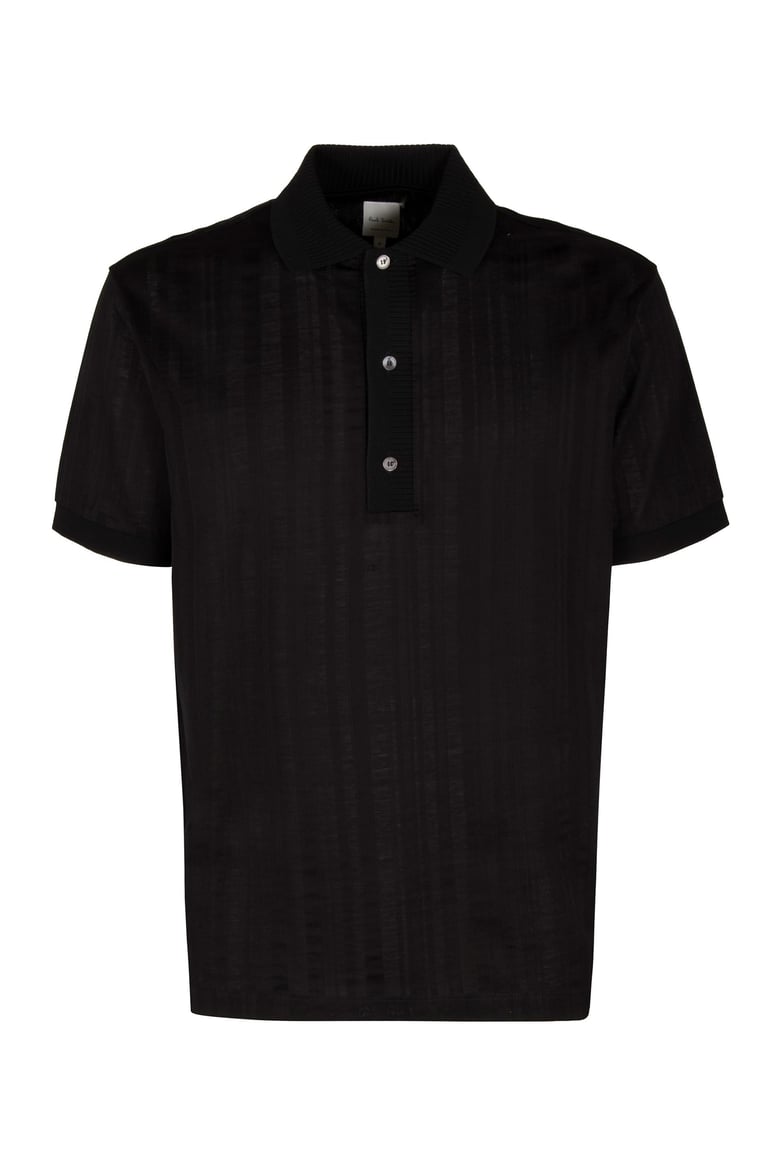 knitted cotton polo shirt by Selfnex