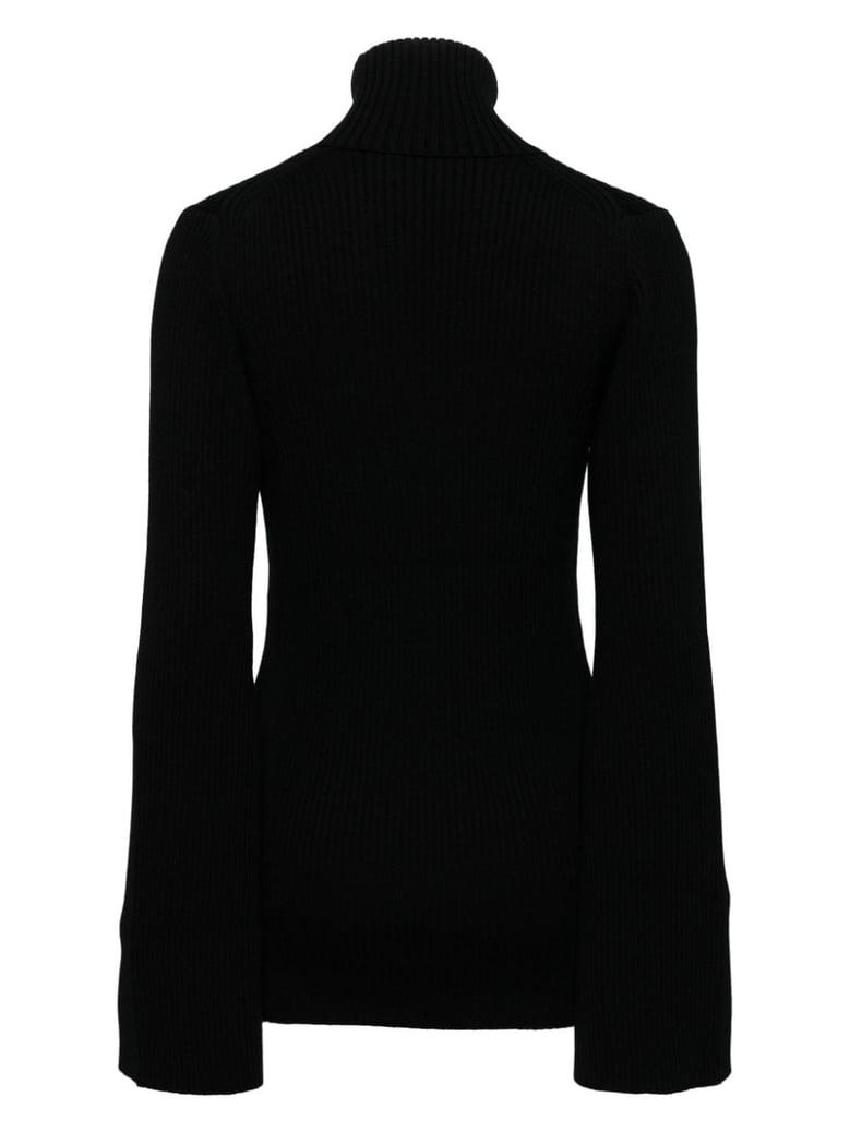 ribbed turtleneck top by Selfnex