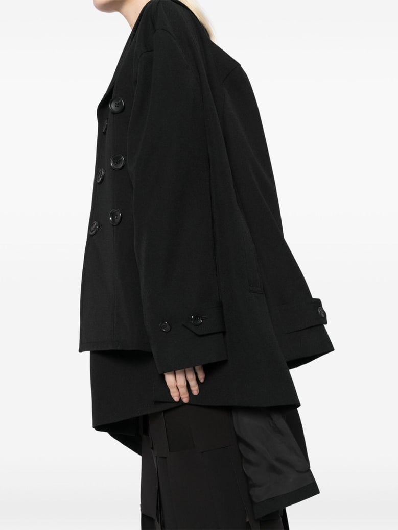 asymmetric sleeve suit by Selfnex