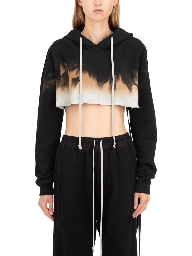 felpa cropped hoodie black terra by Selfnex