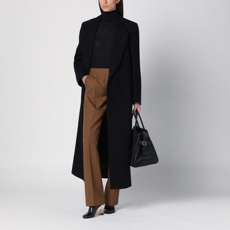 brown wool trousers by Selfnex