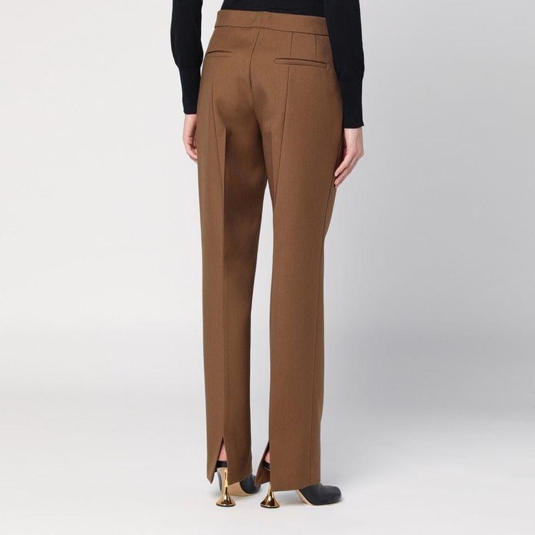 brown wool trousers by Selfnex