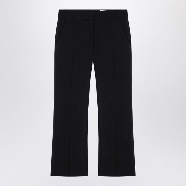 black tailored trousers in wool by Selfnex