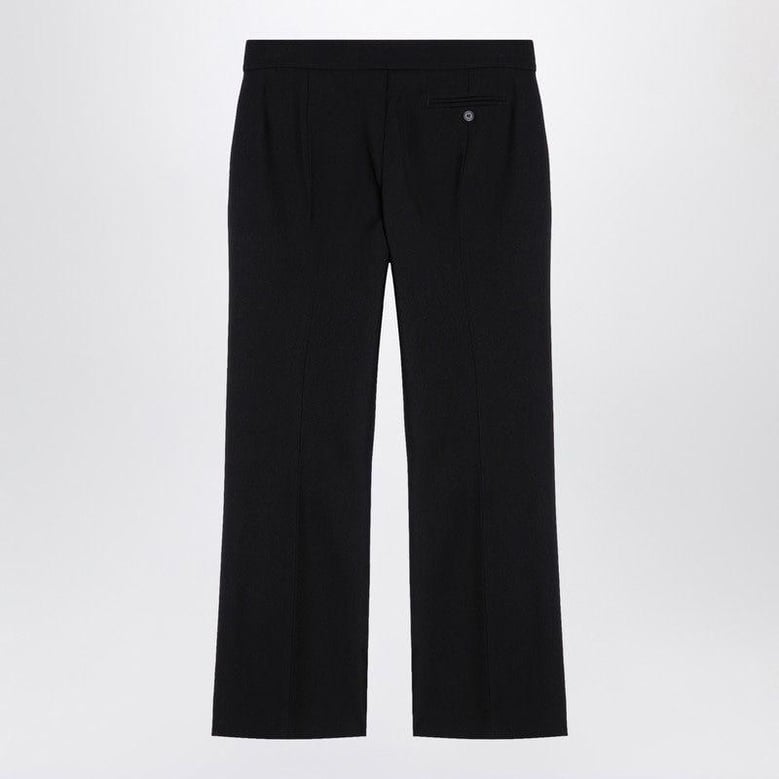 black tailored trousers in wool by Selfnex