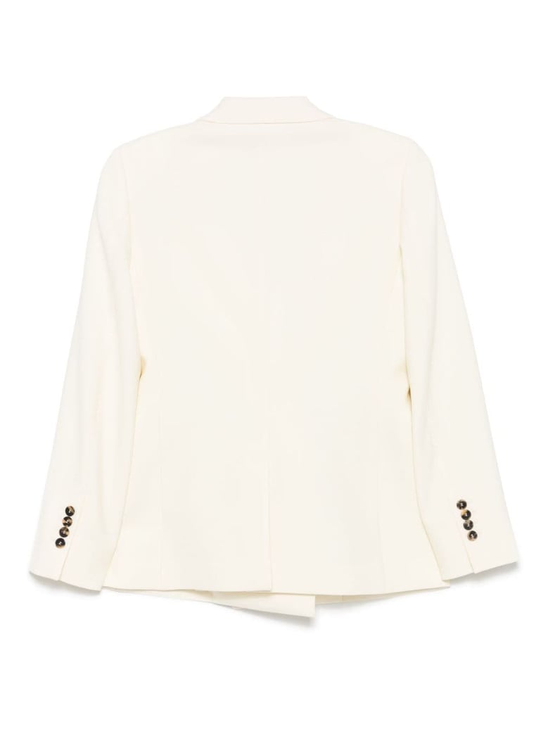 wool blend interlock twill weave double-breasted jacket by Selfnex