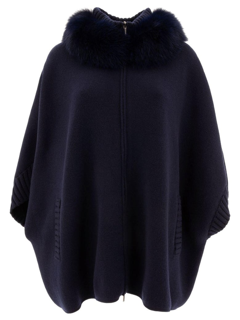wool and cashmere poncho by Selfnex