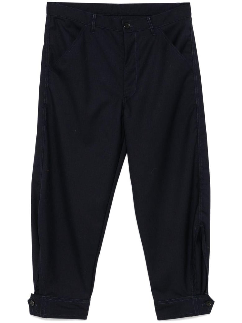 navy cotton pants by Selfnex