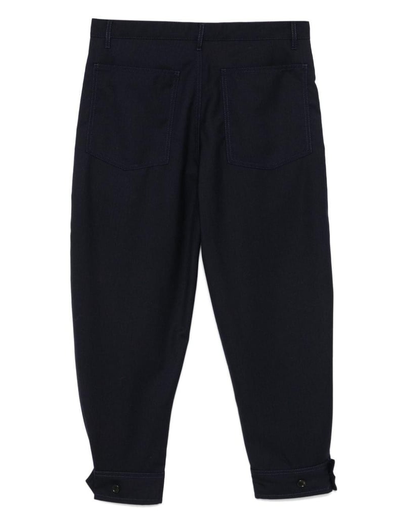 navy cotton pants by Selfnex